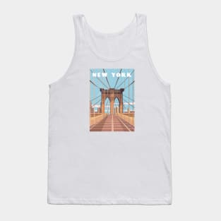 New York, USA.Retro travel poster Tank Top